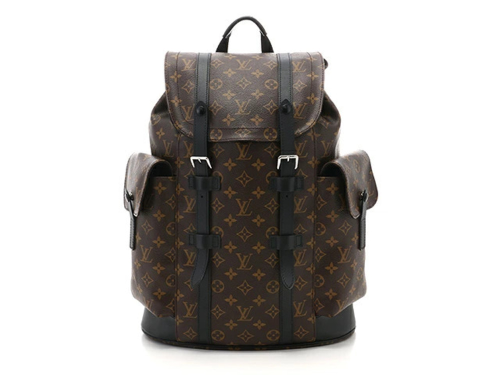 LOUIS VUITTON Christopher Backpack Monogram Macassar Brown